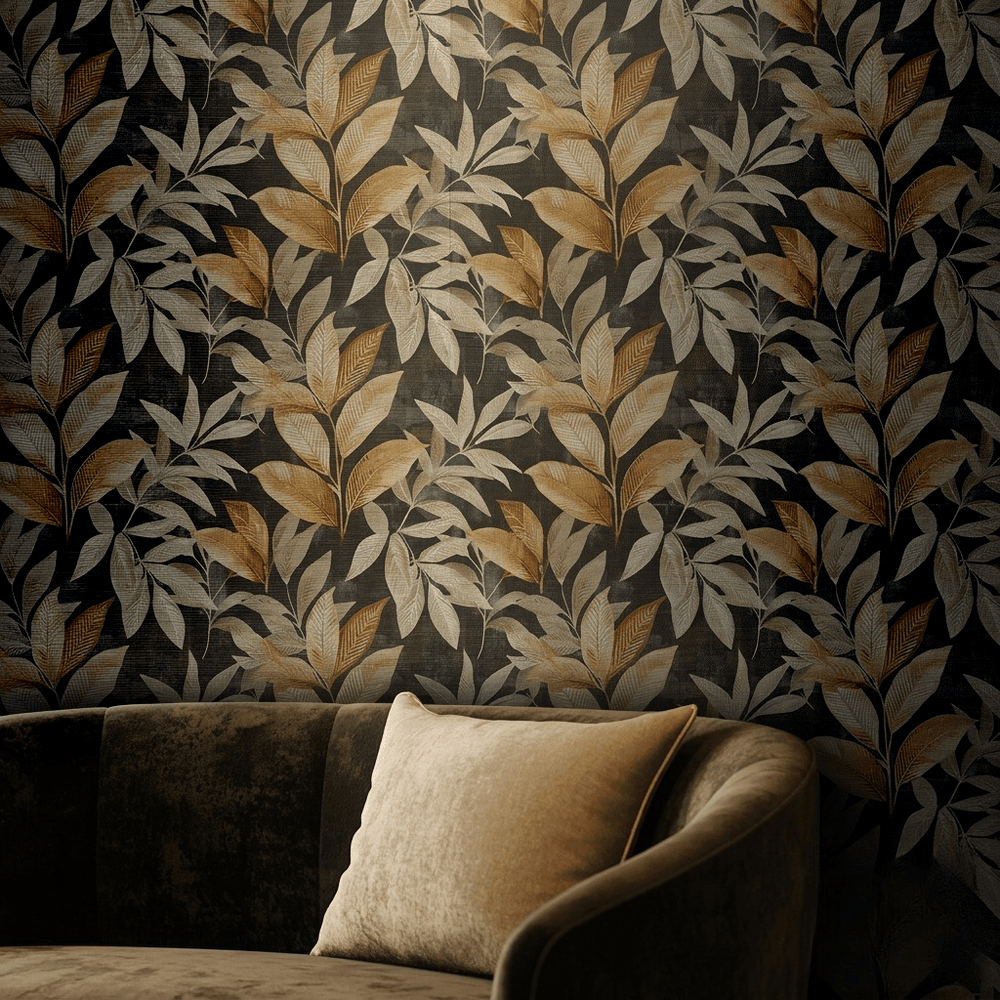 Angie Floral Faux Grasscloth Wallpaper - Painted Paper