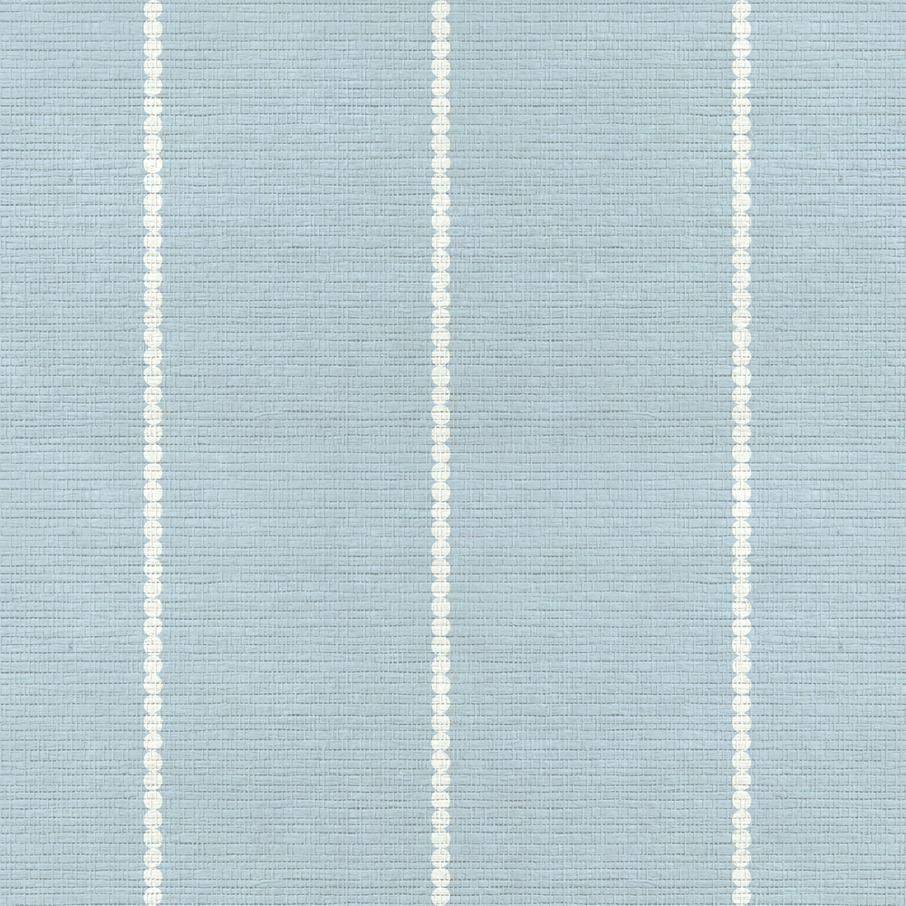 Araminta Blue Faux Grasscloth Wallpaper - Painted Paper