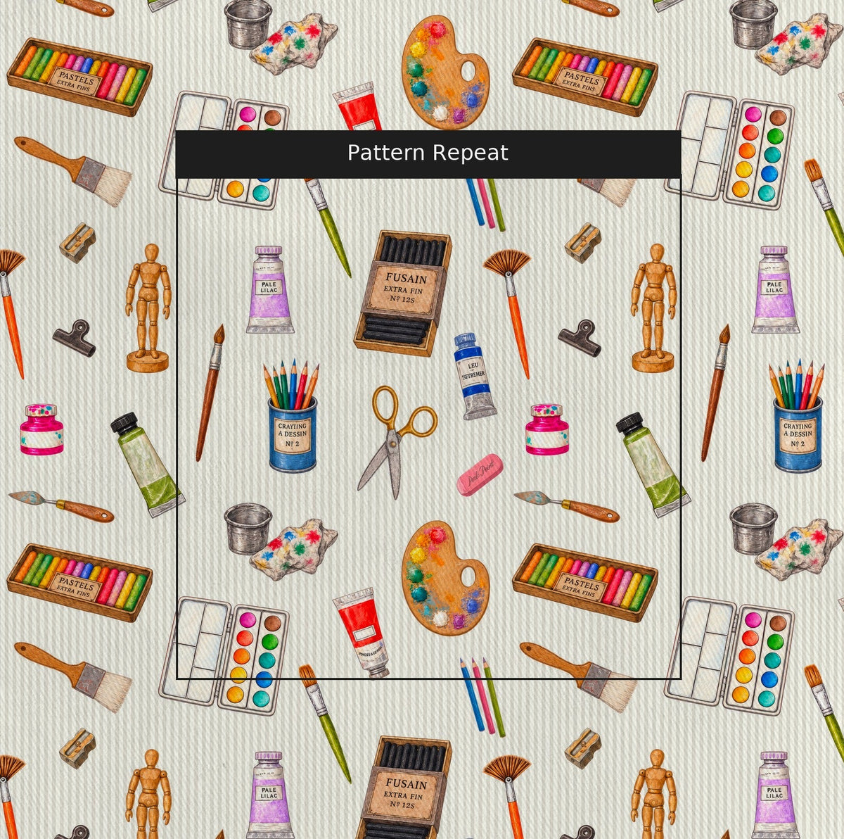 Artist's Corner - Fabric - Painted Paper