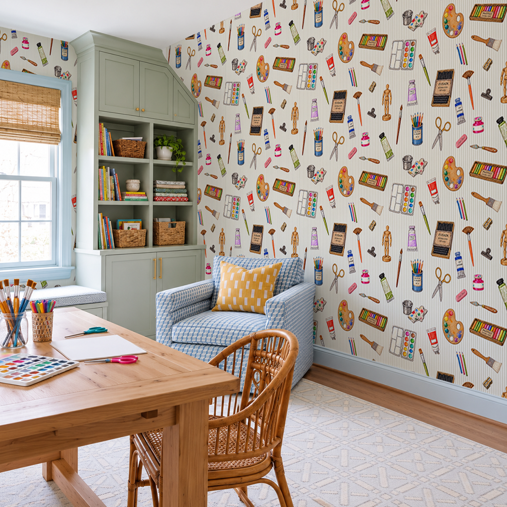 Artist's Corner Wallpaper - Painted Paper