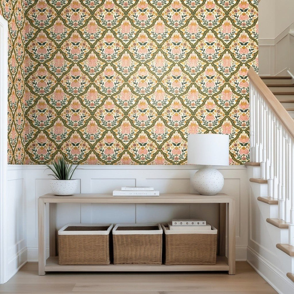 Asher Lee Faux Grasscloth Wallpaper - Painted Paper