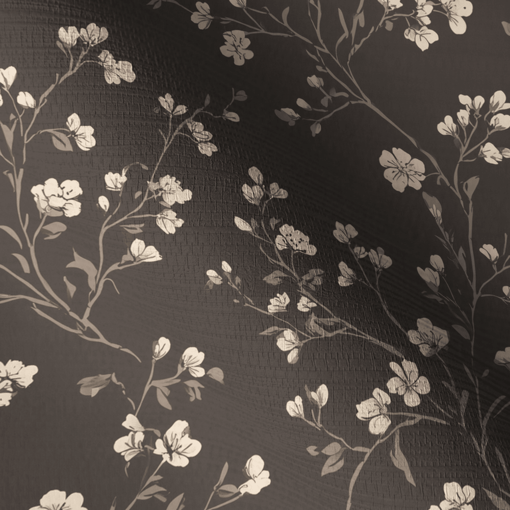Ashford Floral Faux Grasscloth Wallpaper - Painted Paper