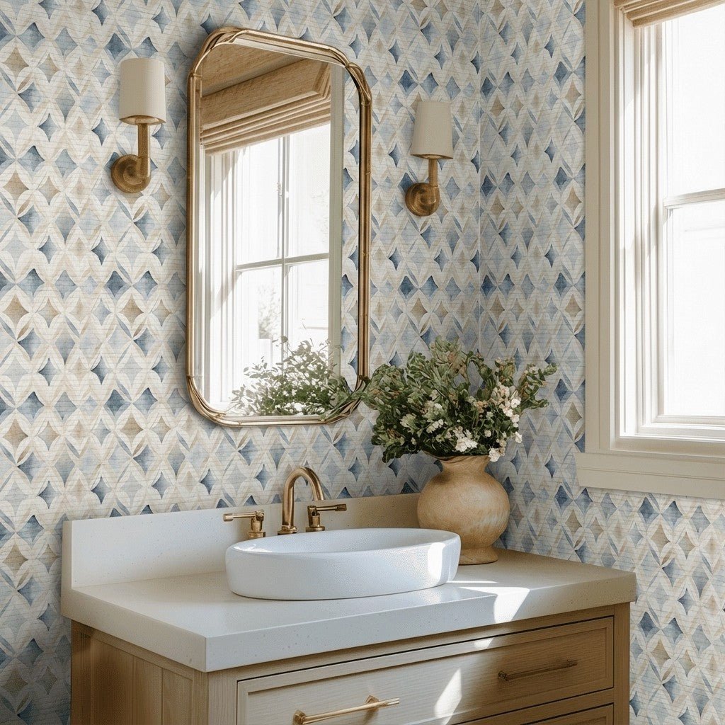 Ashmoore Faux Grasscloth Wallpaper - Painted Paper