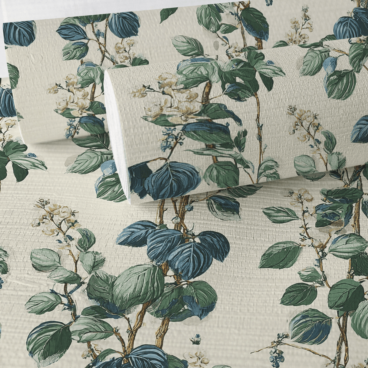 Aubrey Vines Faux Grasscloth Wallpaper - Painted Paper