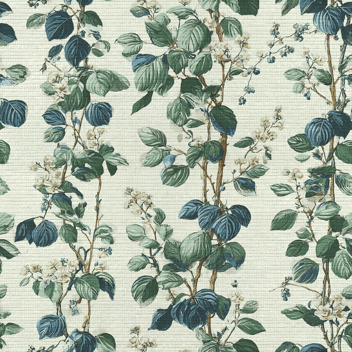 Aubrey Vines Faux Grasscloth Wallpaper - Painted Paper