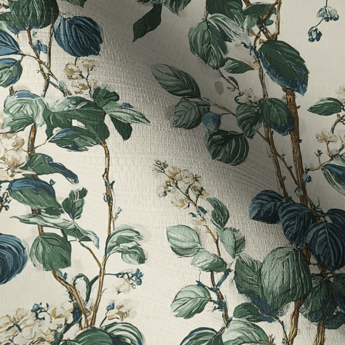 Aubrey Vines Faux Grasscloth Wallpaper - Painted Paper