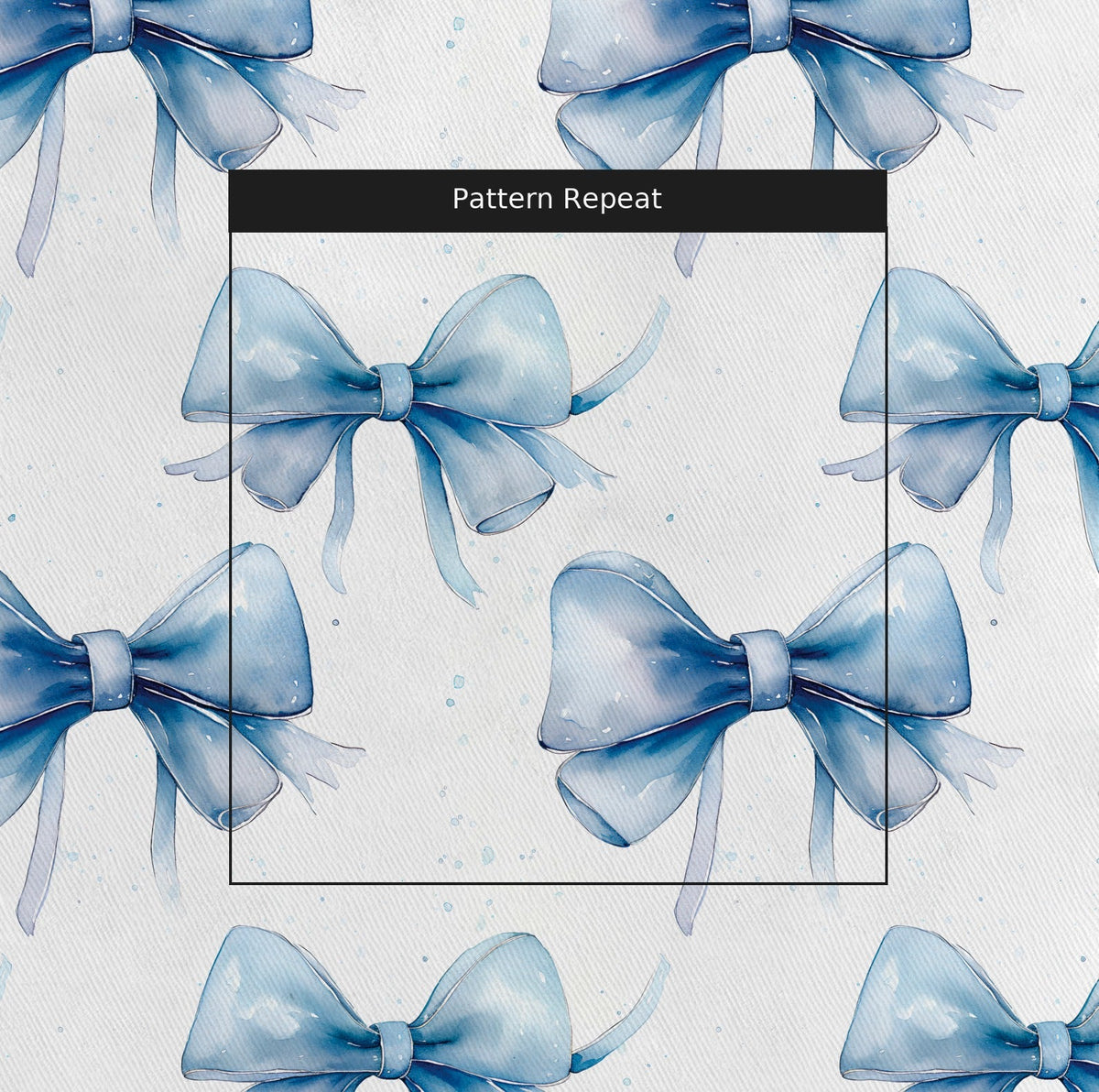 Audrey Dainty Bow - Fabric - Painted Paper