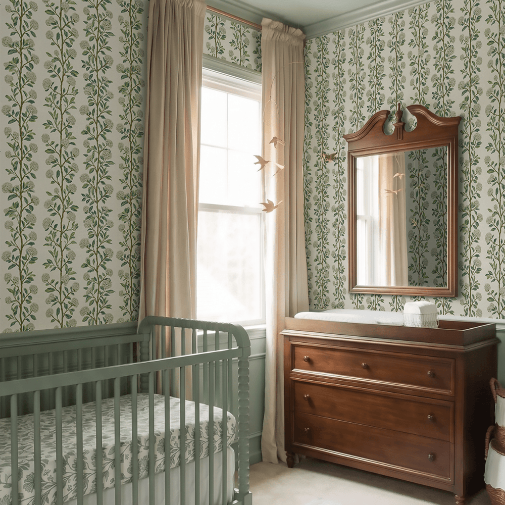 Auggie Hydrangeas Wallpaper - Painted Paper