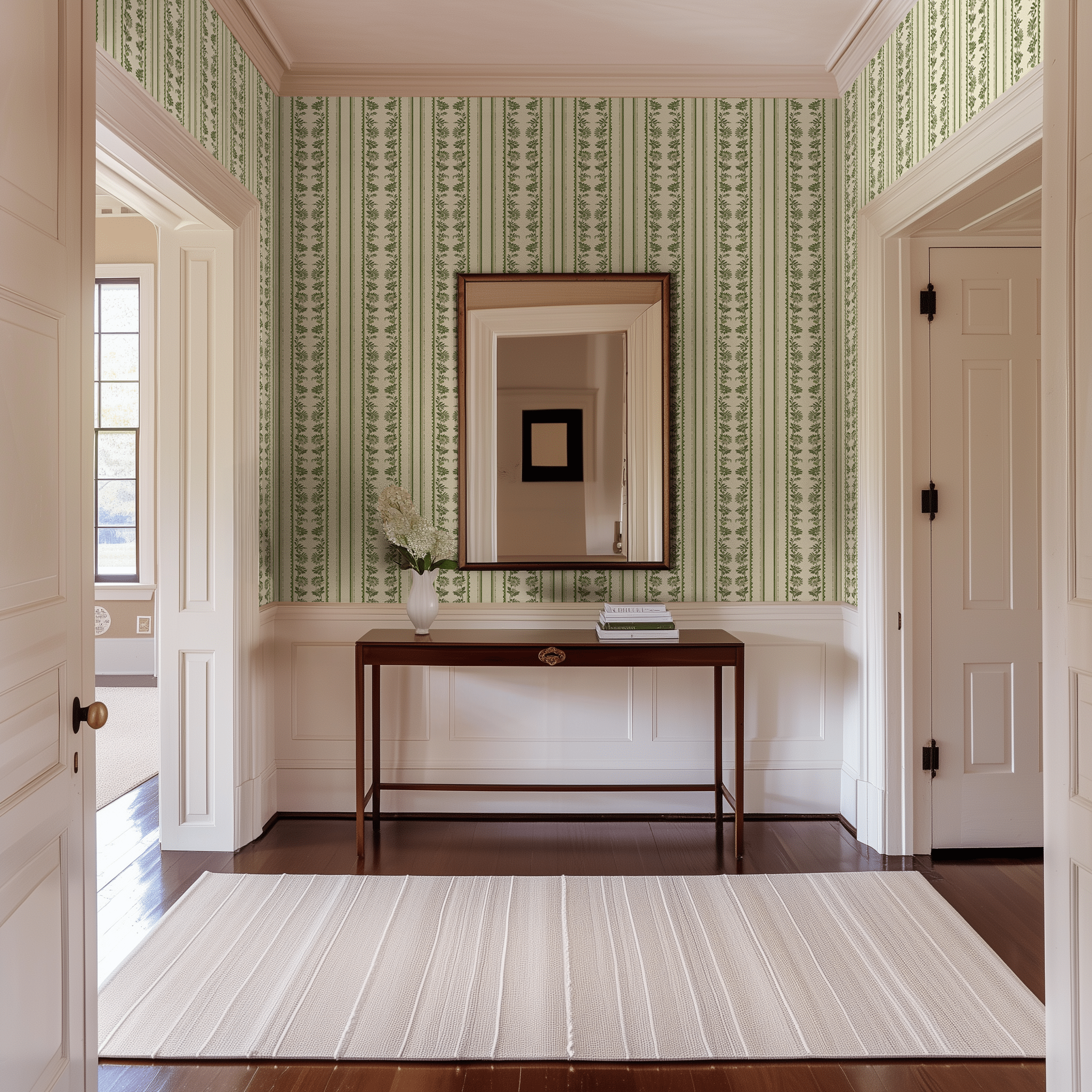 Augusta Stripe Wallpaper - Painted Paper