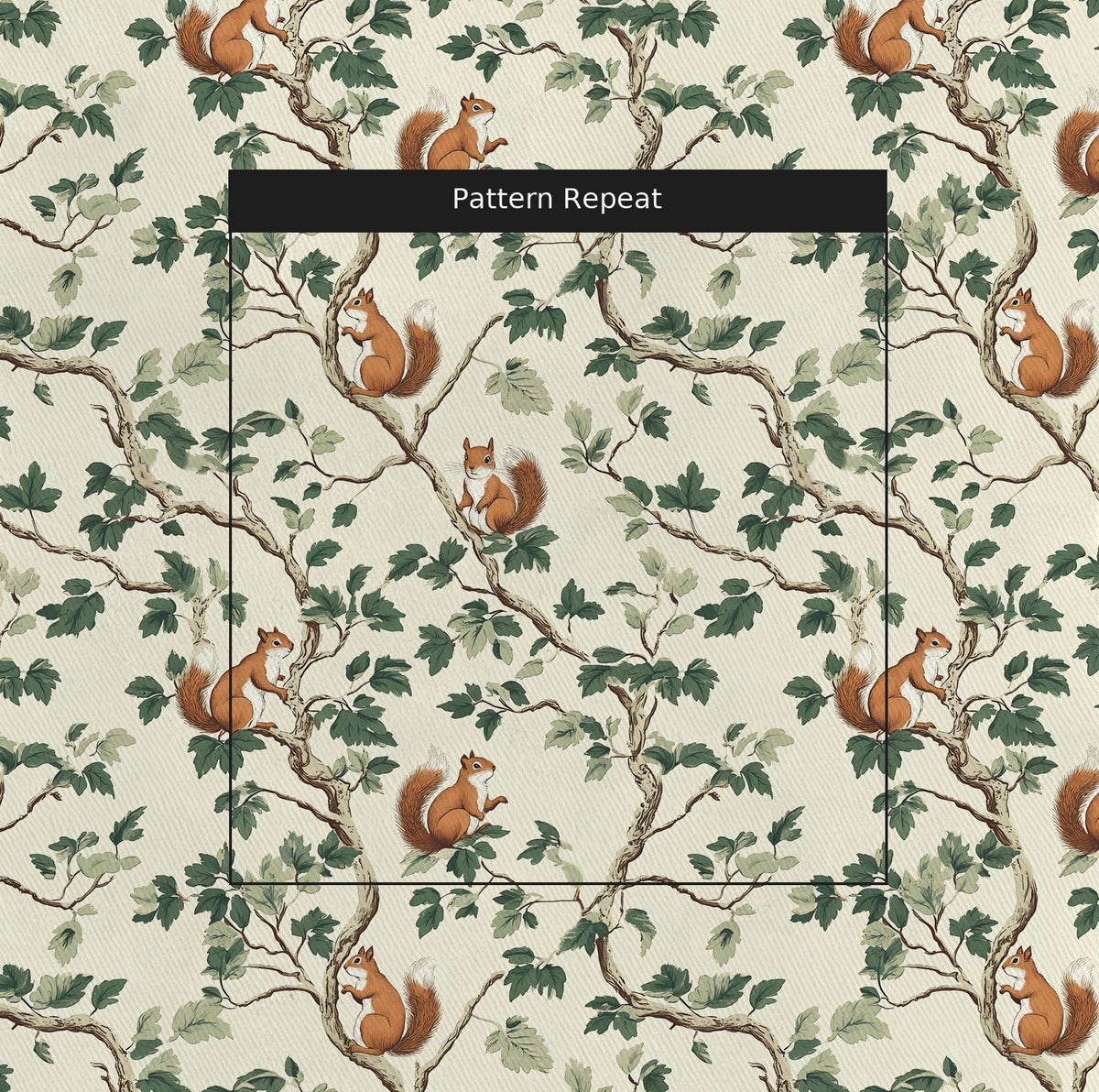 Autumn Scurry - Fabric - Painted Paper
