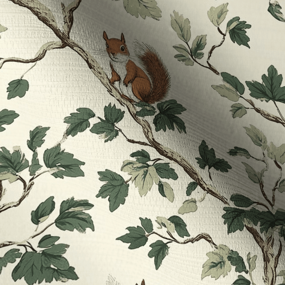 Autumn Scurry Faux Grasscloth Wallpaper - Painted Paper