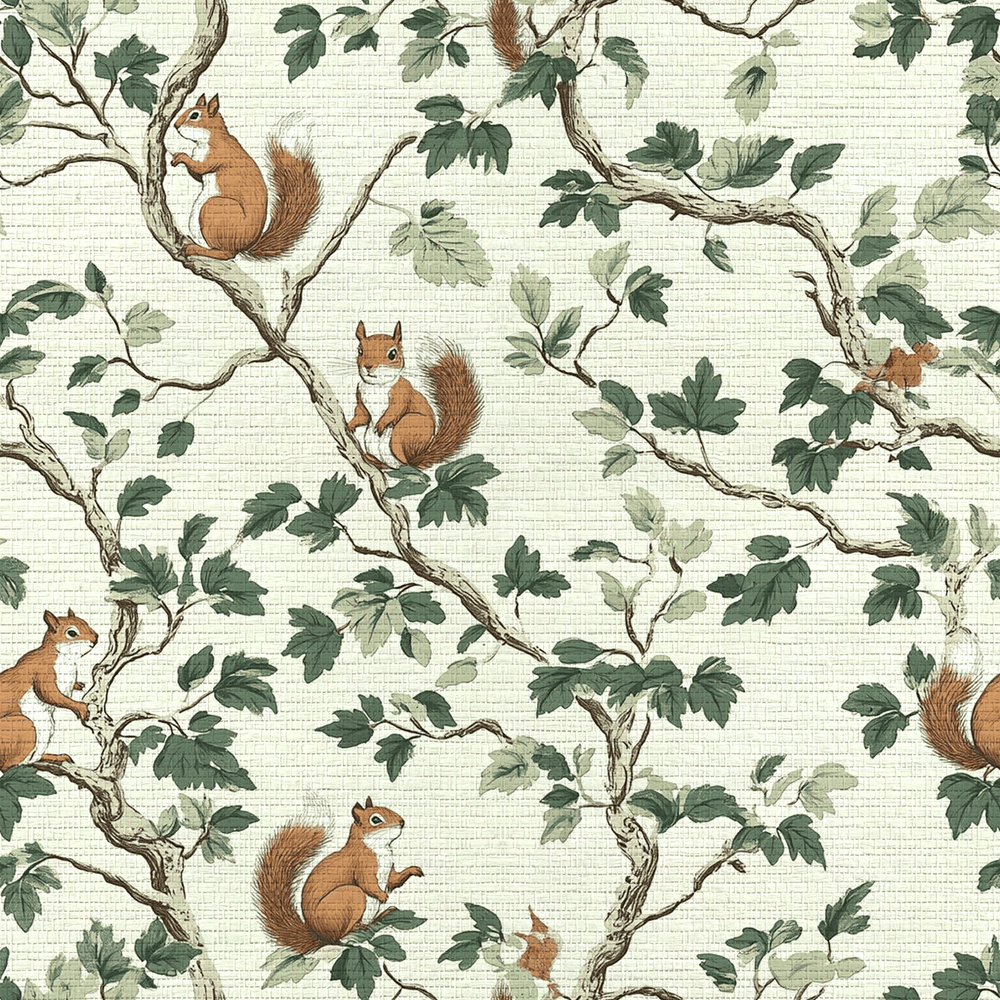 Autumn Scurry Faux Grasscloth Wallpaper - Painted Paper