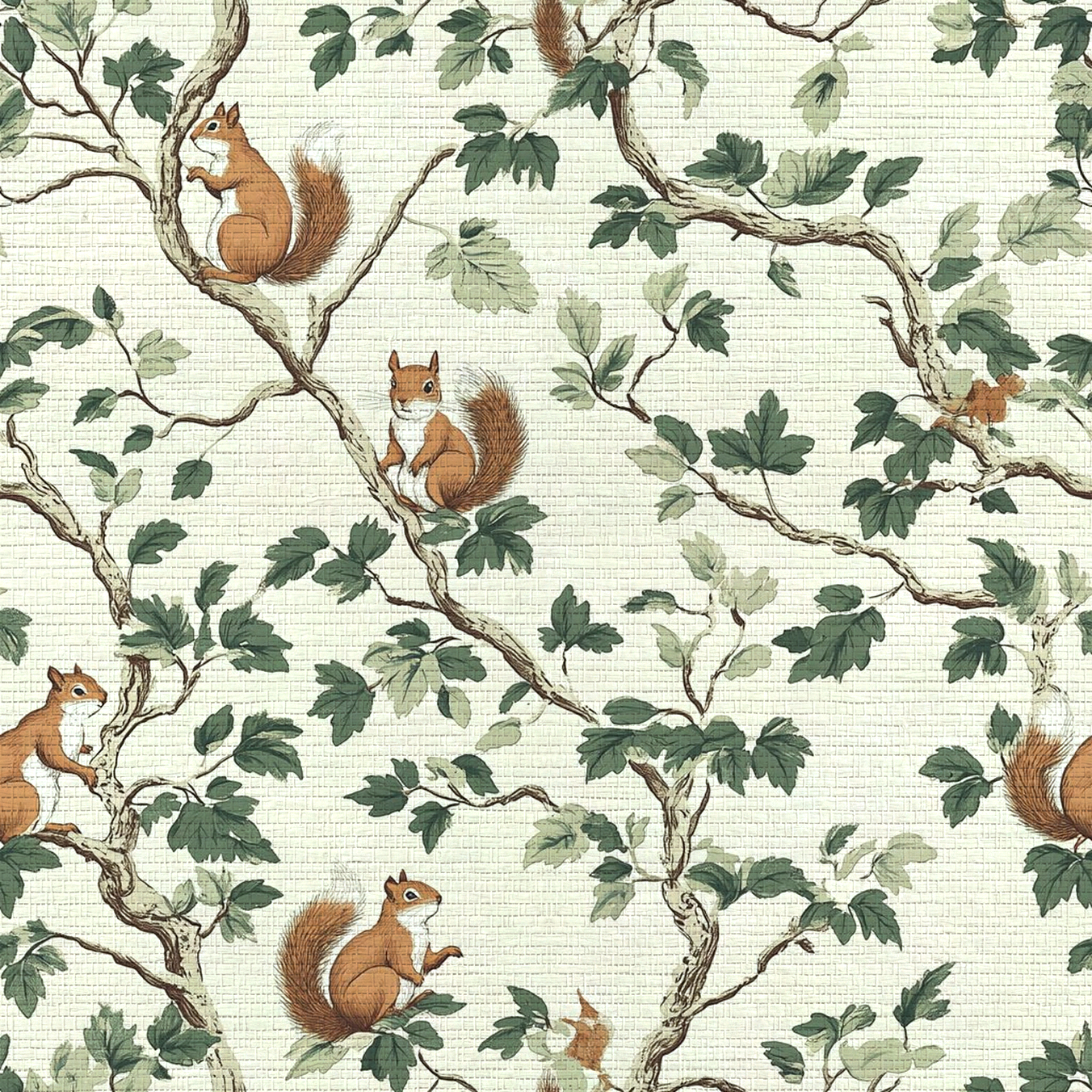Autumn Scurry Faux Grasscloth Wallpaper