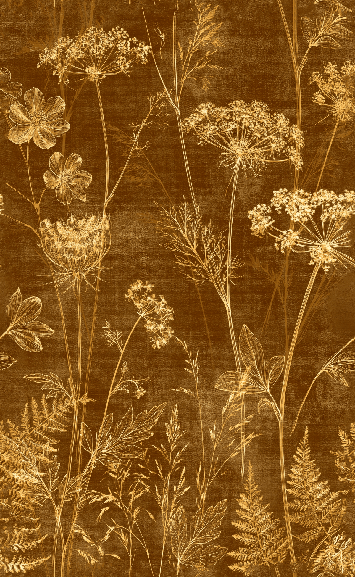 Autumnal Meadow - Wall Mural - Painted Paper