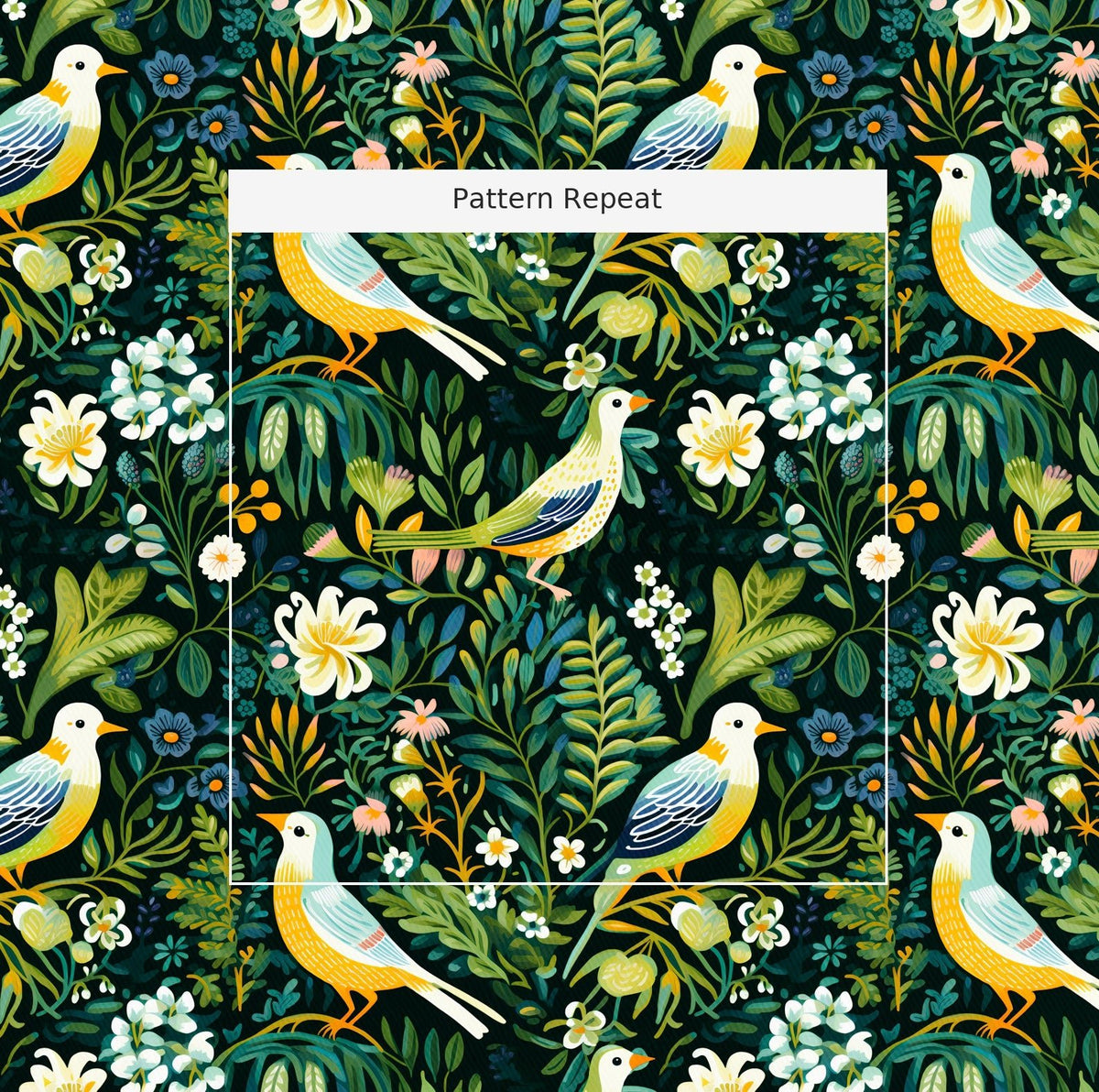 Avian Paradise - Fabric - Painted Paper