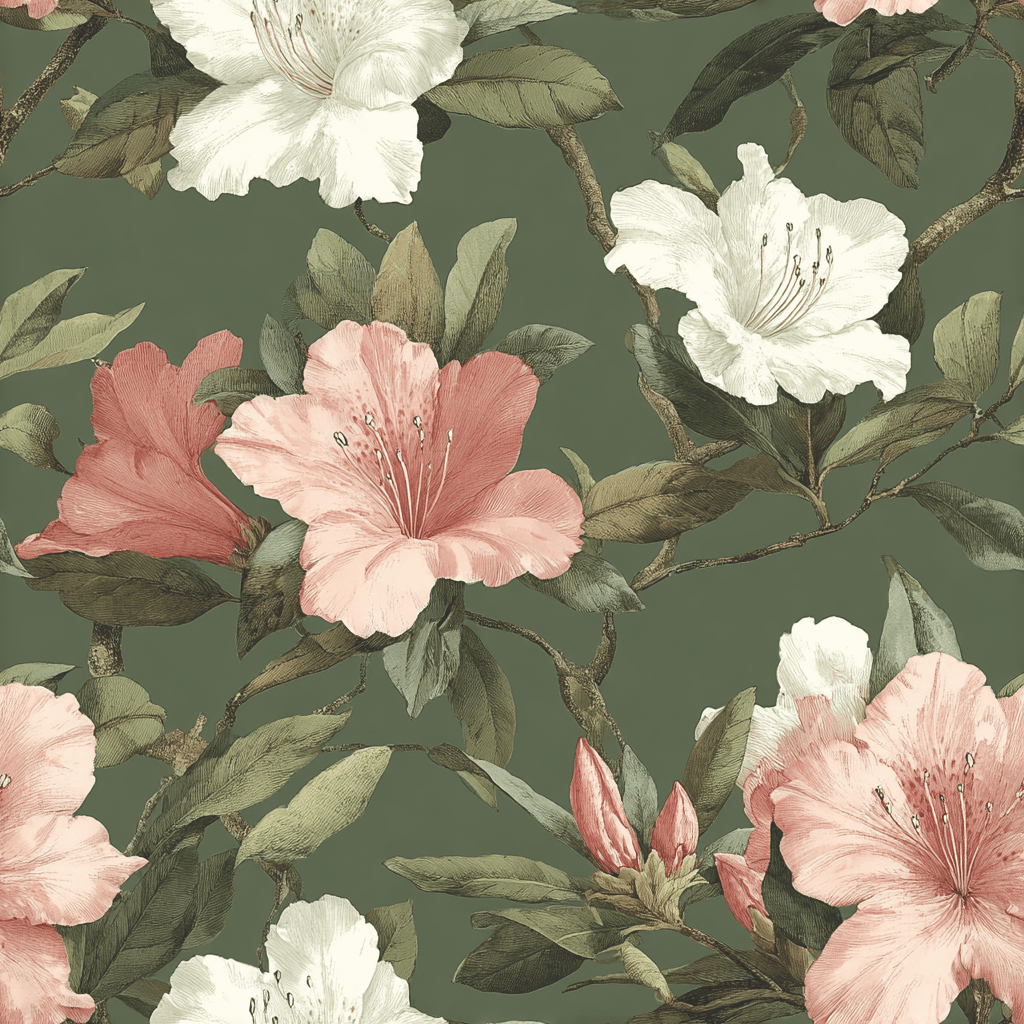Azalea Grove Wallpaper - Painted Paper