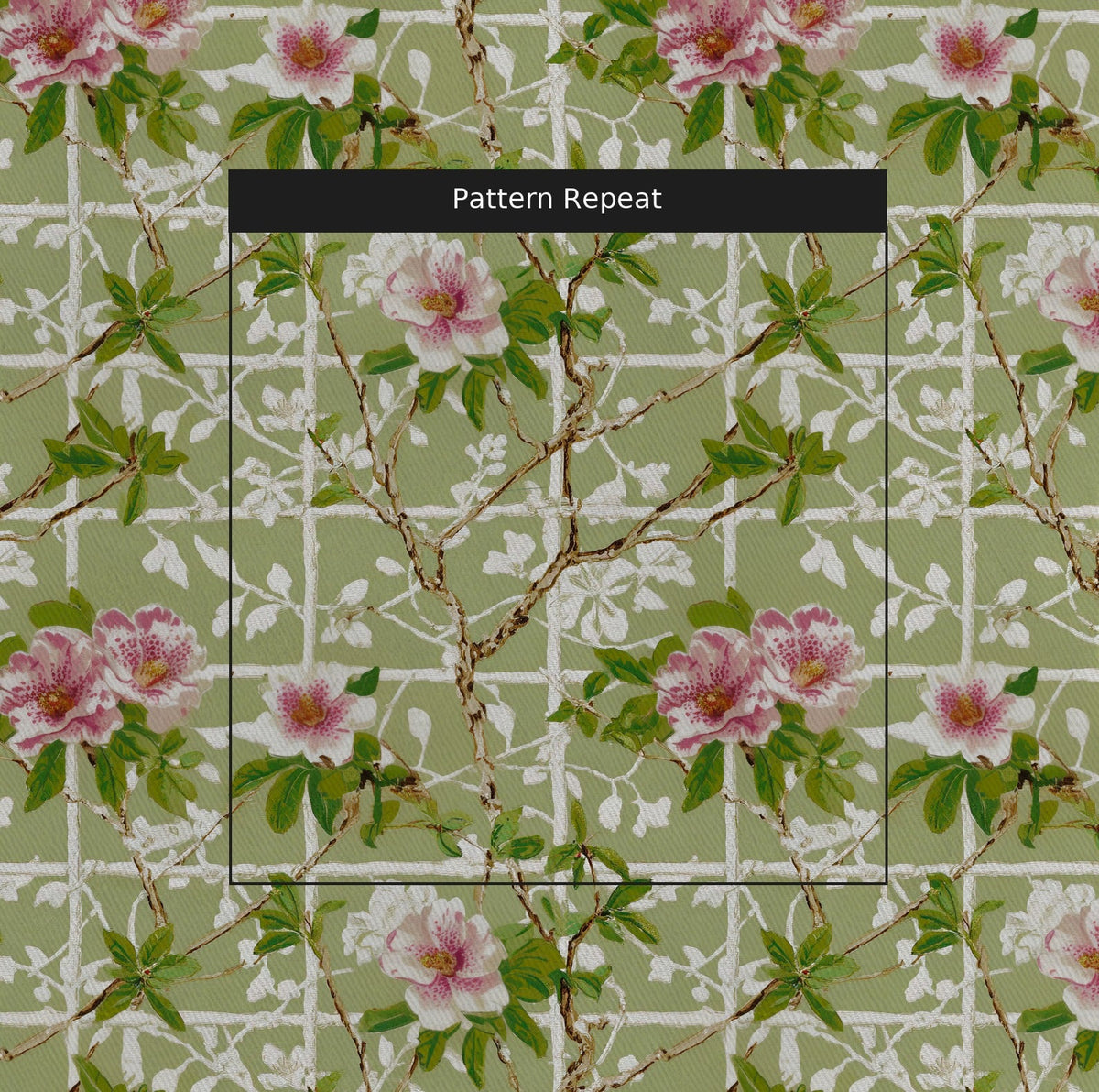 Azalea Trellis - Fabric - Painted Paper
