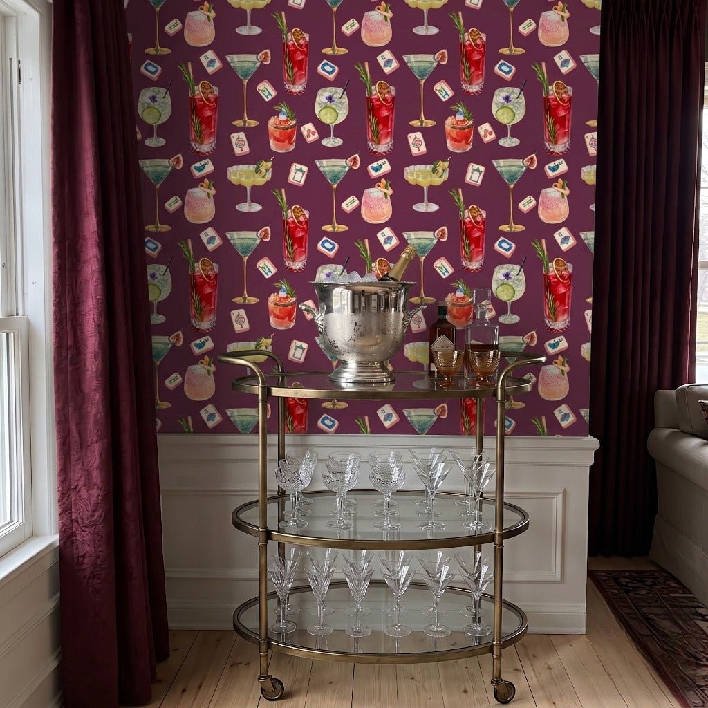Bam Oh Clock Wallpaper - Painted Paper