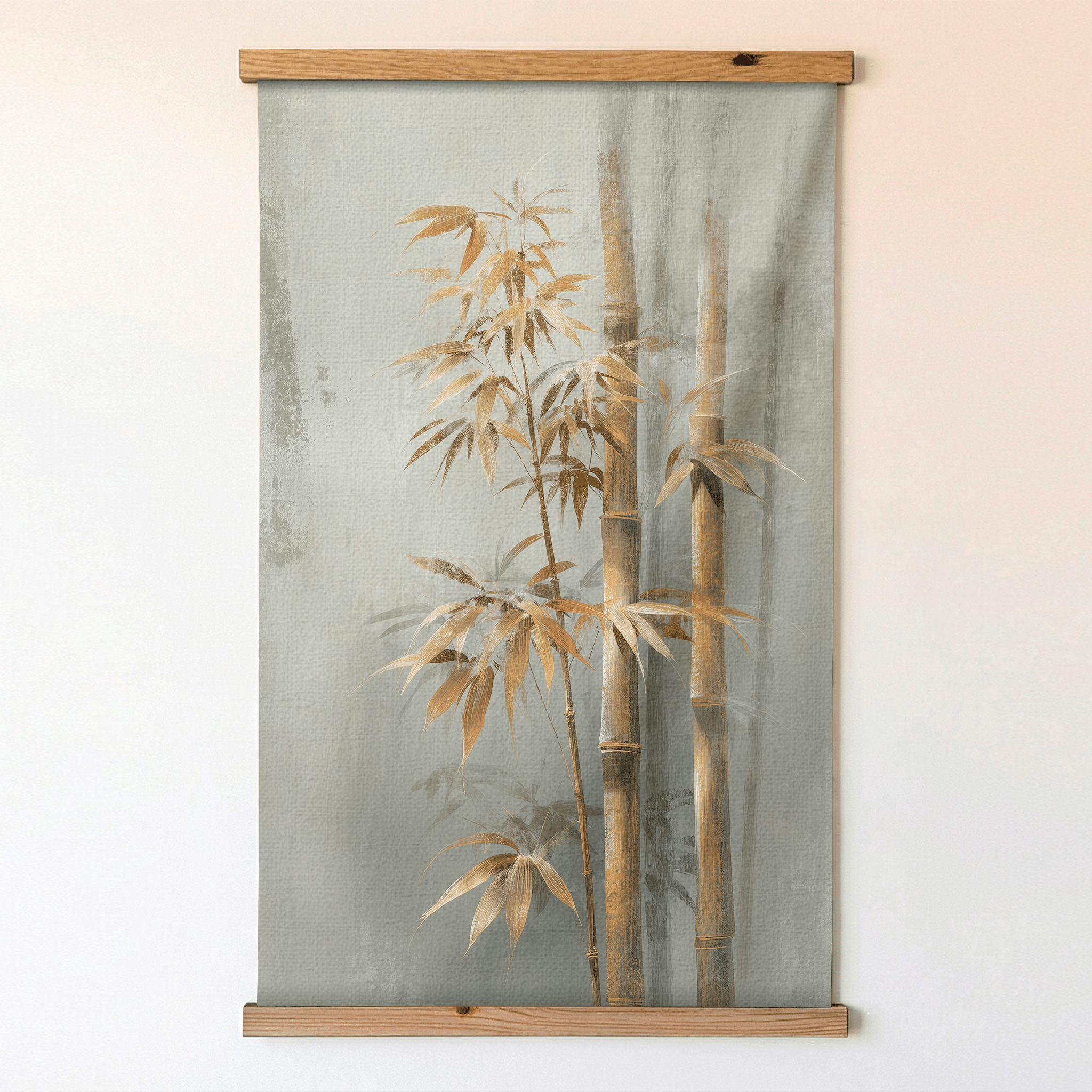 Bamboo in the Mist - Tapestry - Painted Paper