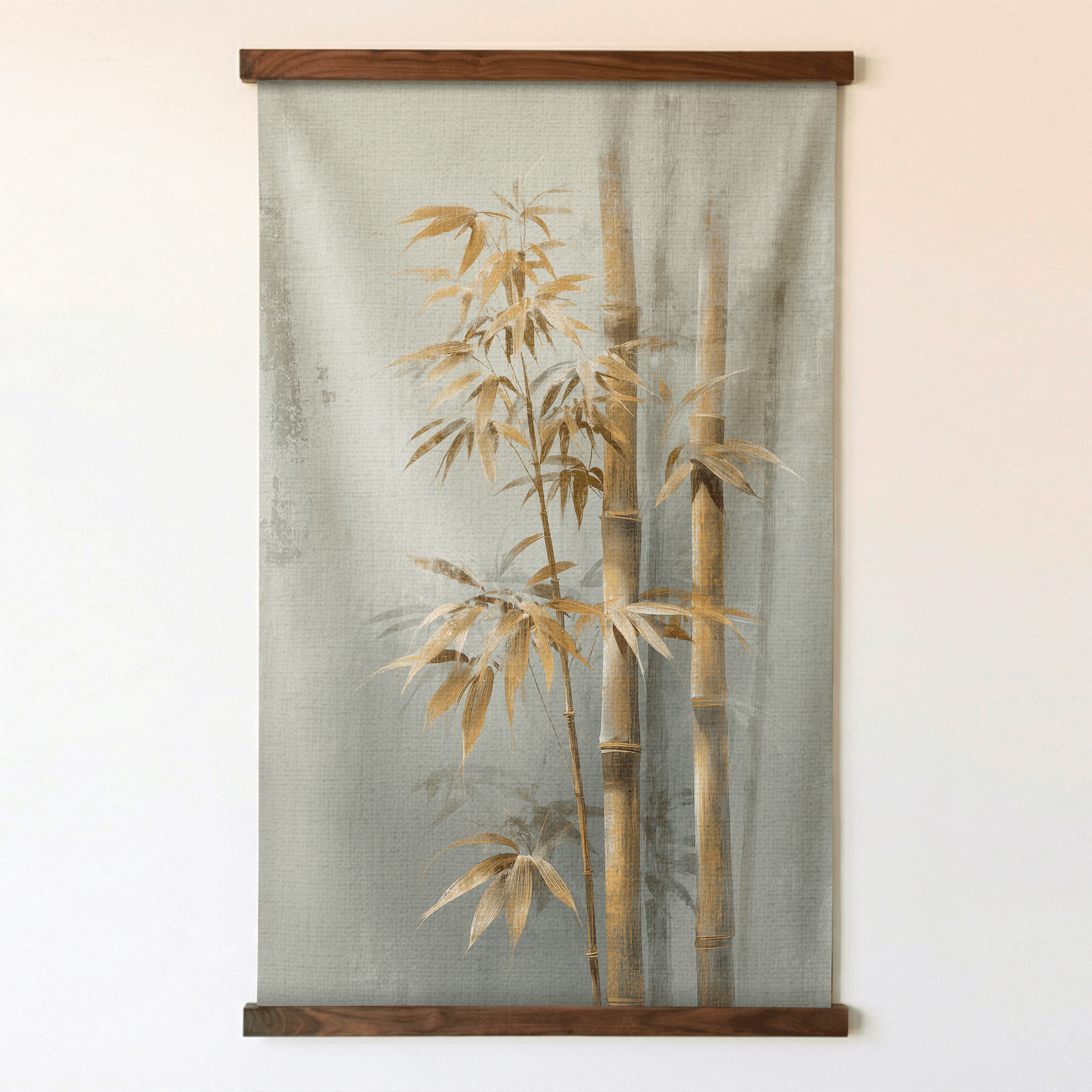Bamboo in the Mist - Tapestry - Painted Paper