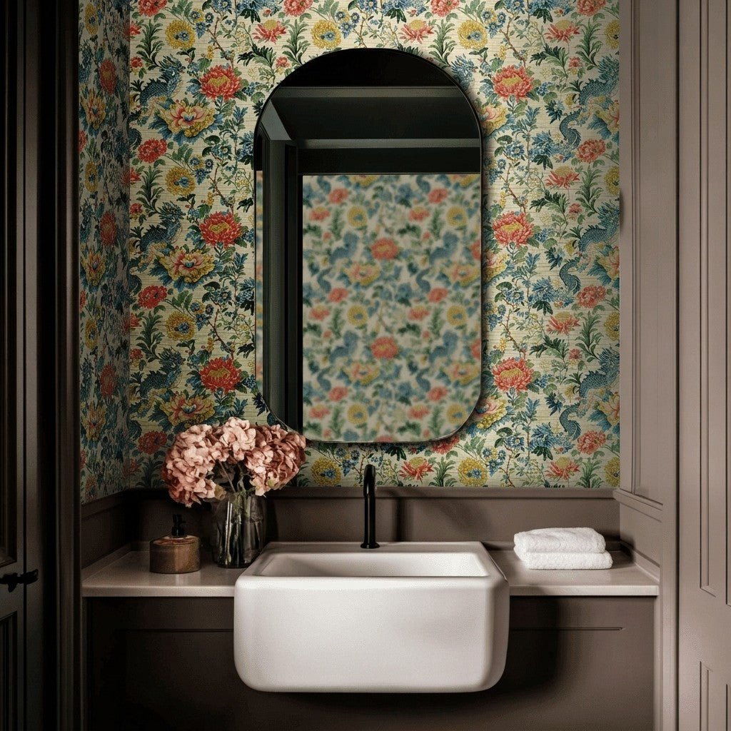 Banks Faux Grasscloth Wallpaper - Painted Paper