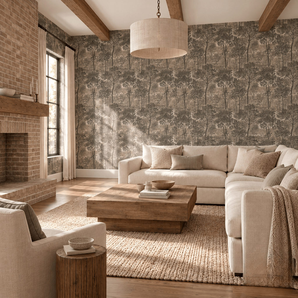 Beatrix Woodland Grove Wallpaper - Painted Paper