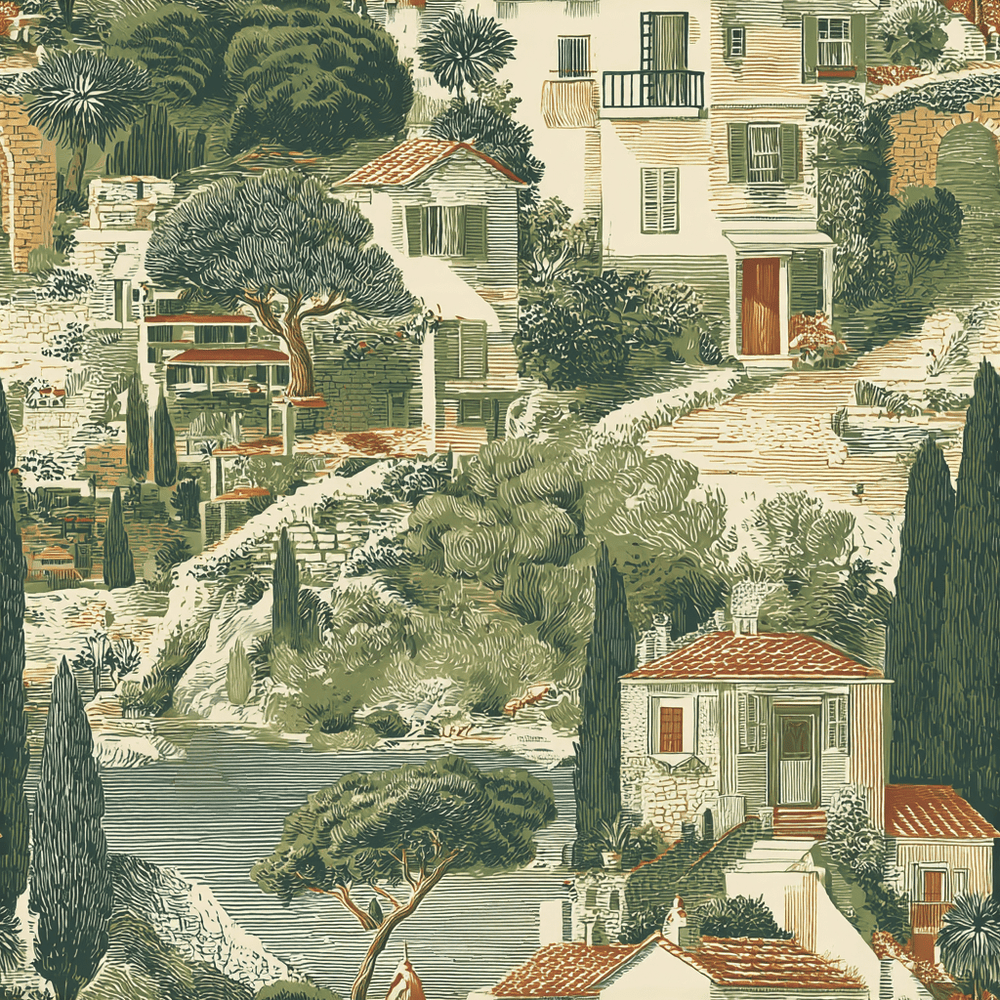 Bellagio Ink Wallpaper - Painted Paper