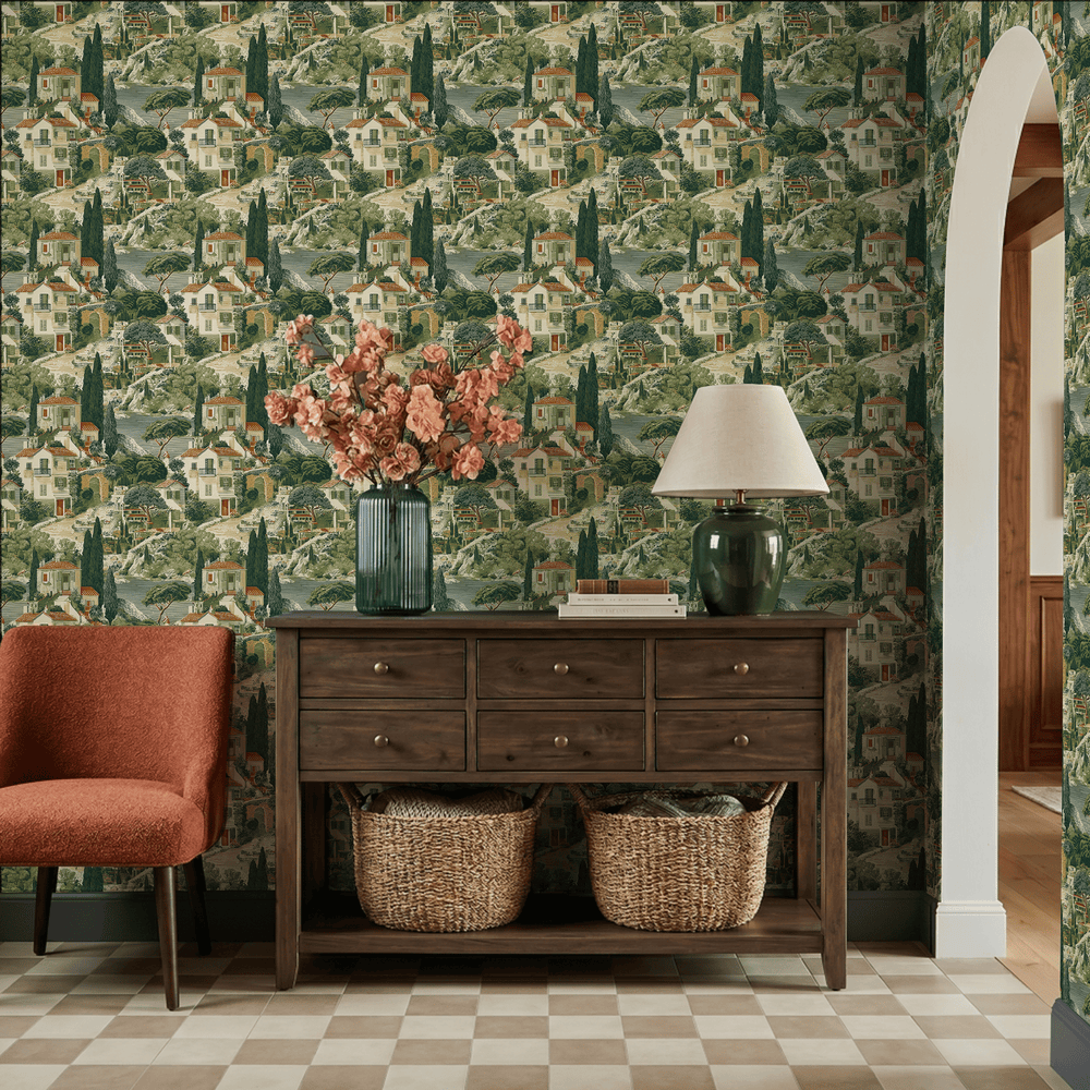 Bellagio Ink Wallpaper - Painted Paper