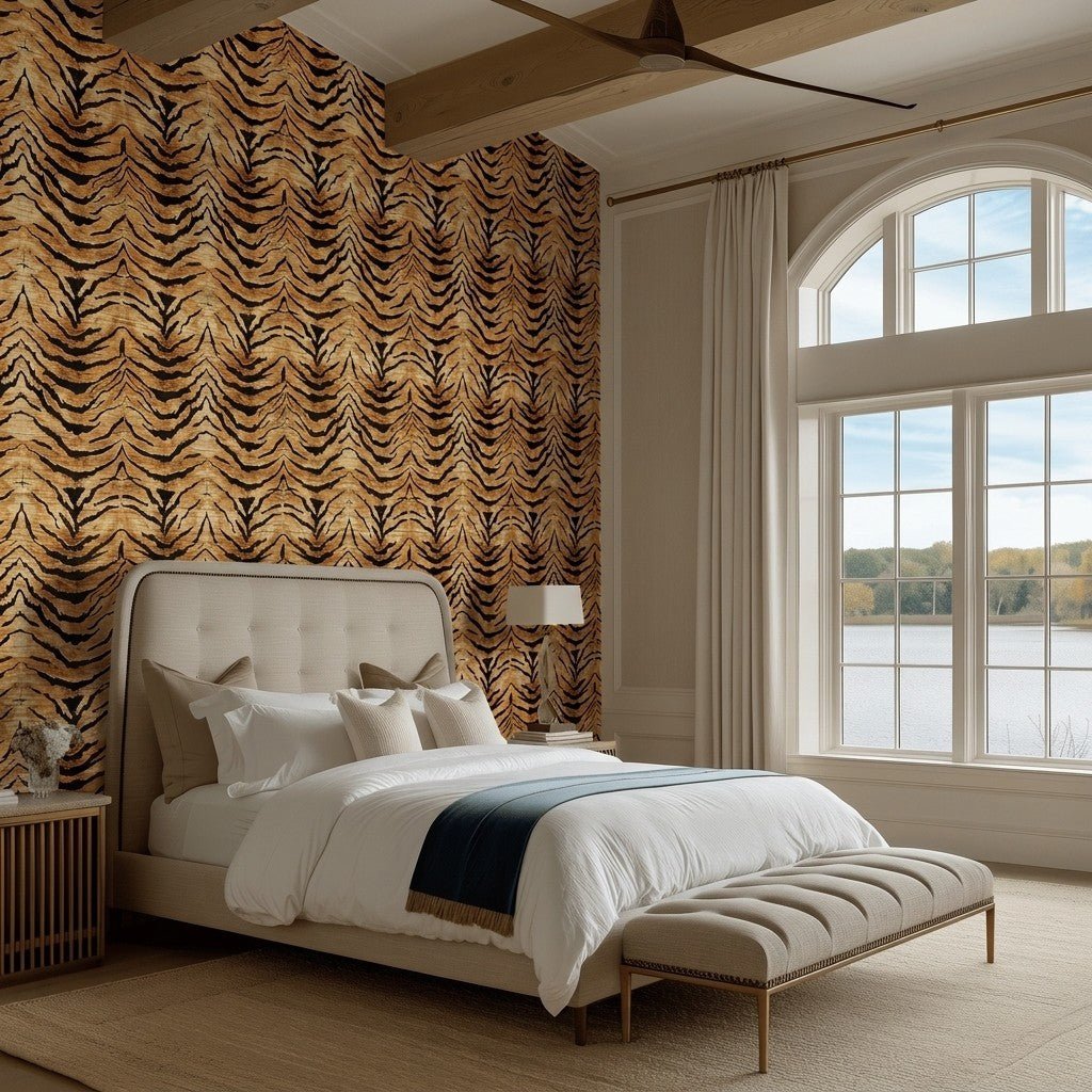 Bengal Faux Grasscloth Wallpaper - Painted Paper