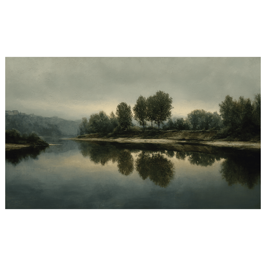 Beyond the River Bend - Tapestry - Painted Paper