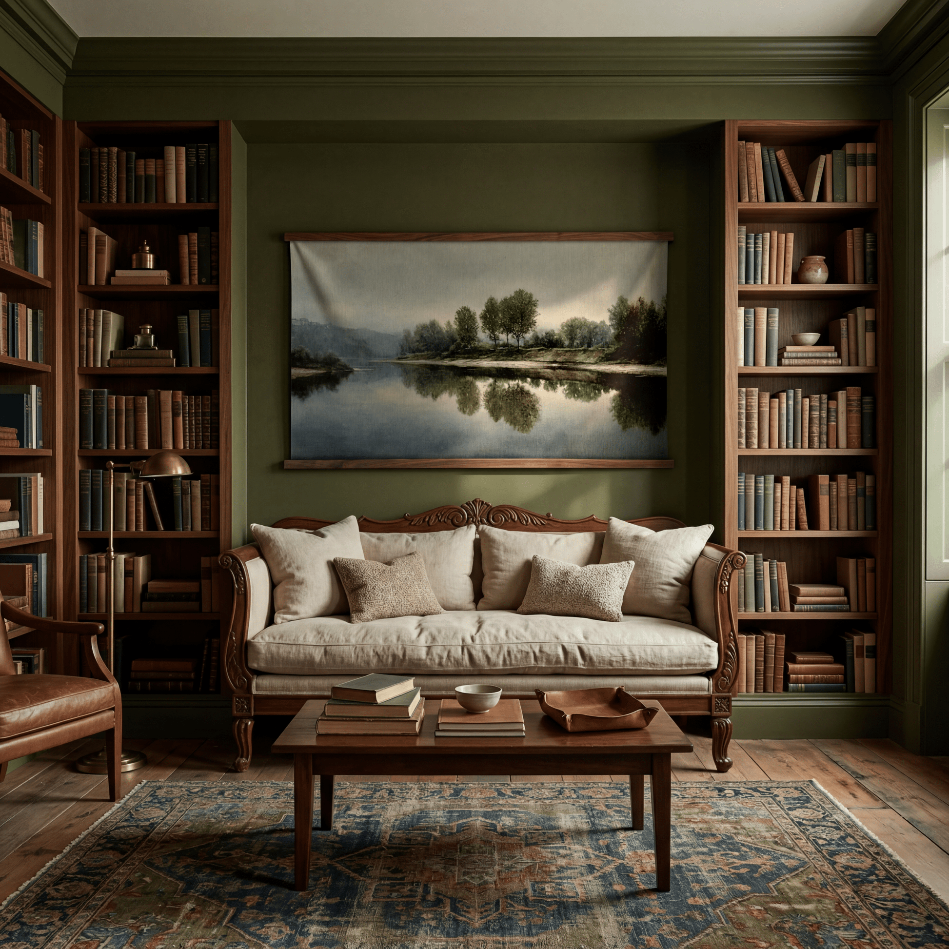 Beyond the River Bend - Tapestry - Painted Paper