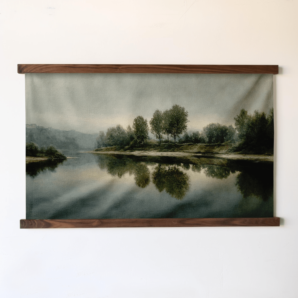 Beyond the River Bend - Tapestry - Painted Paper