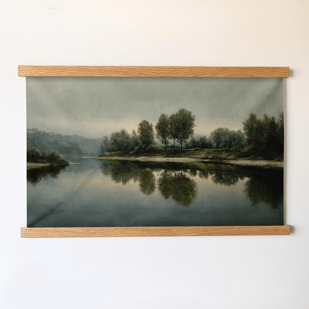 Beyond the River Bend - Tapestry - Painted Paper