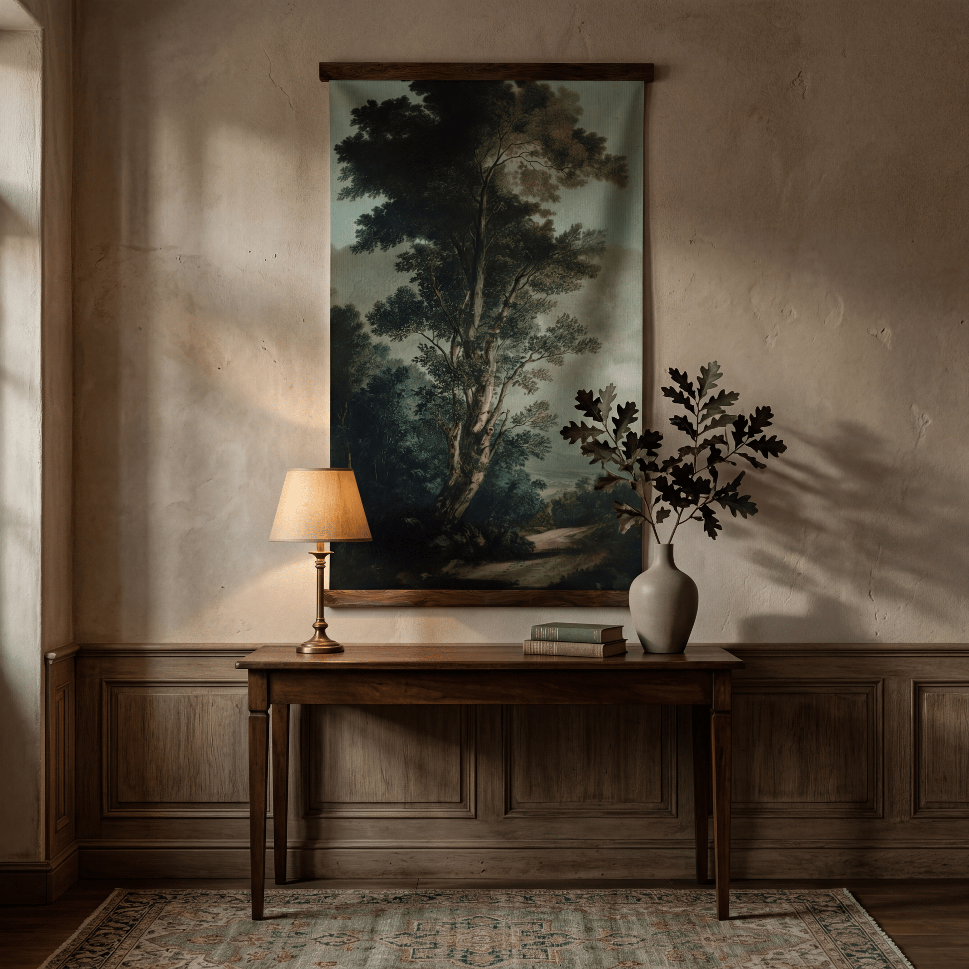 Big Oak Bend - Tapestry - Painted Paper