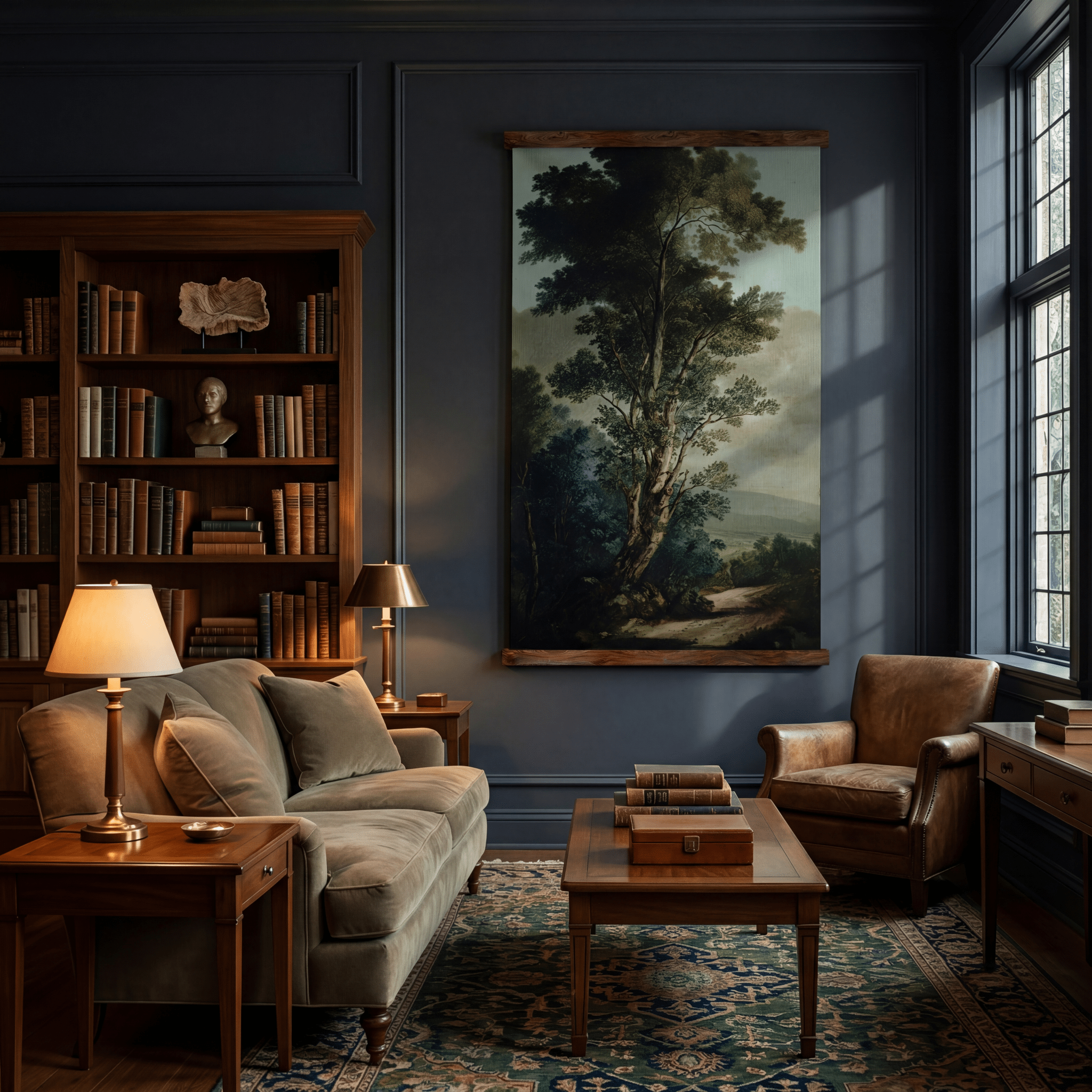 Big Oak Bend - Tapestry - Painted Paper