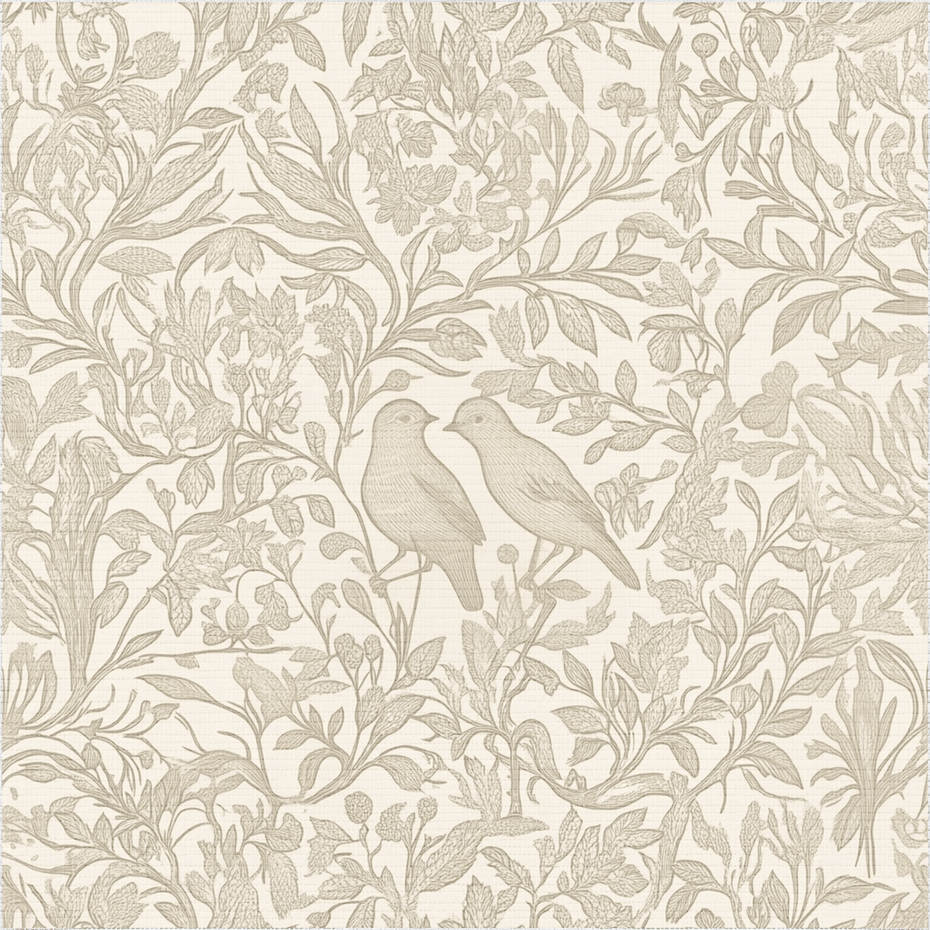 Birdsong Faux Grasscloth Wallpaper - Painted Paper