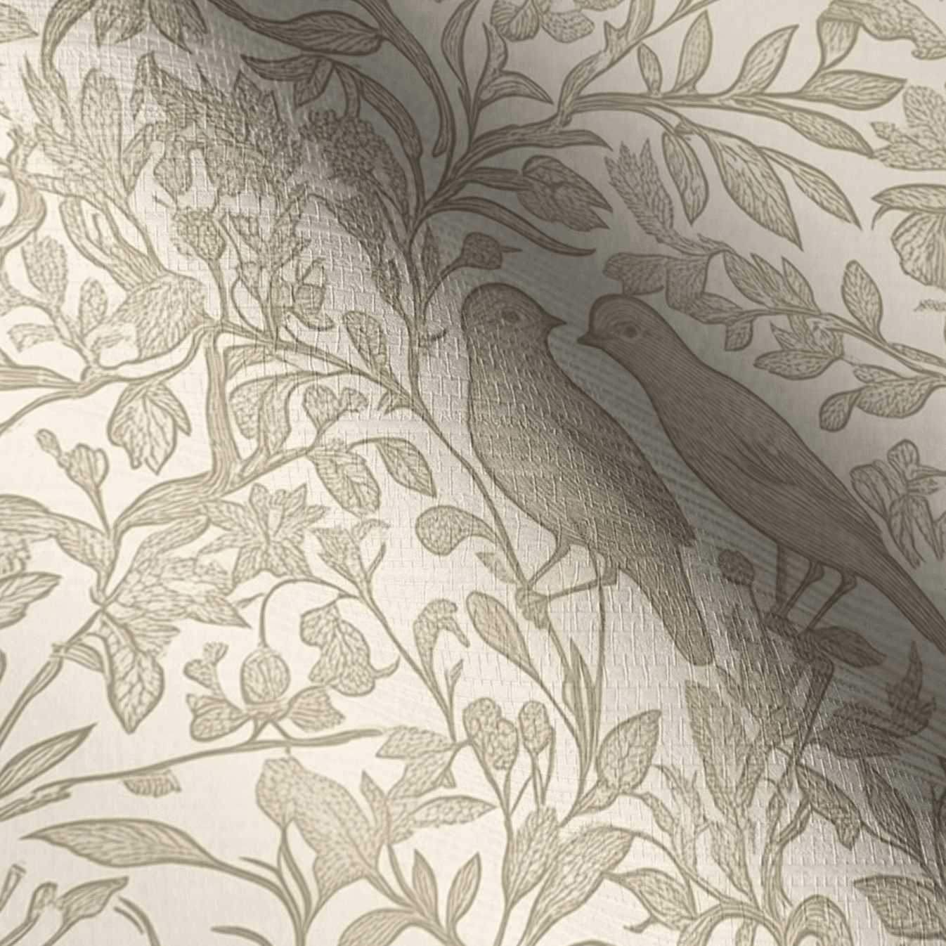 Birdsong Faux Grasscloth Wallpaper - Painted Paper