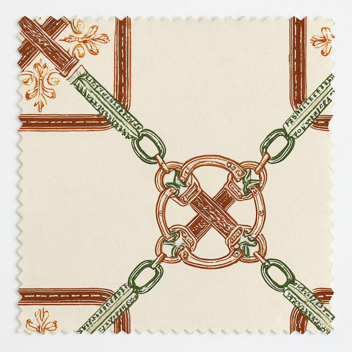 Bit & Bridle Lattice - Fabric - Painted Paper