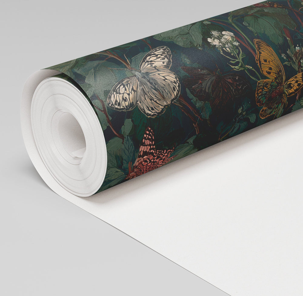 Blooming Butterly Fields Wallpaper - Painted Paper
