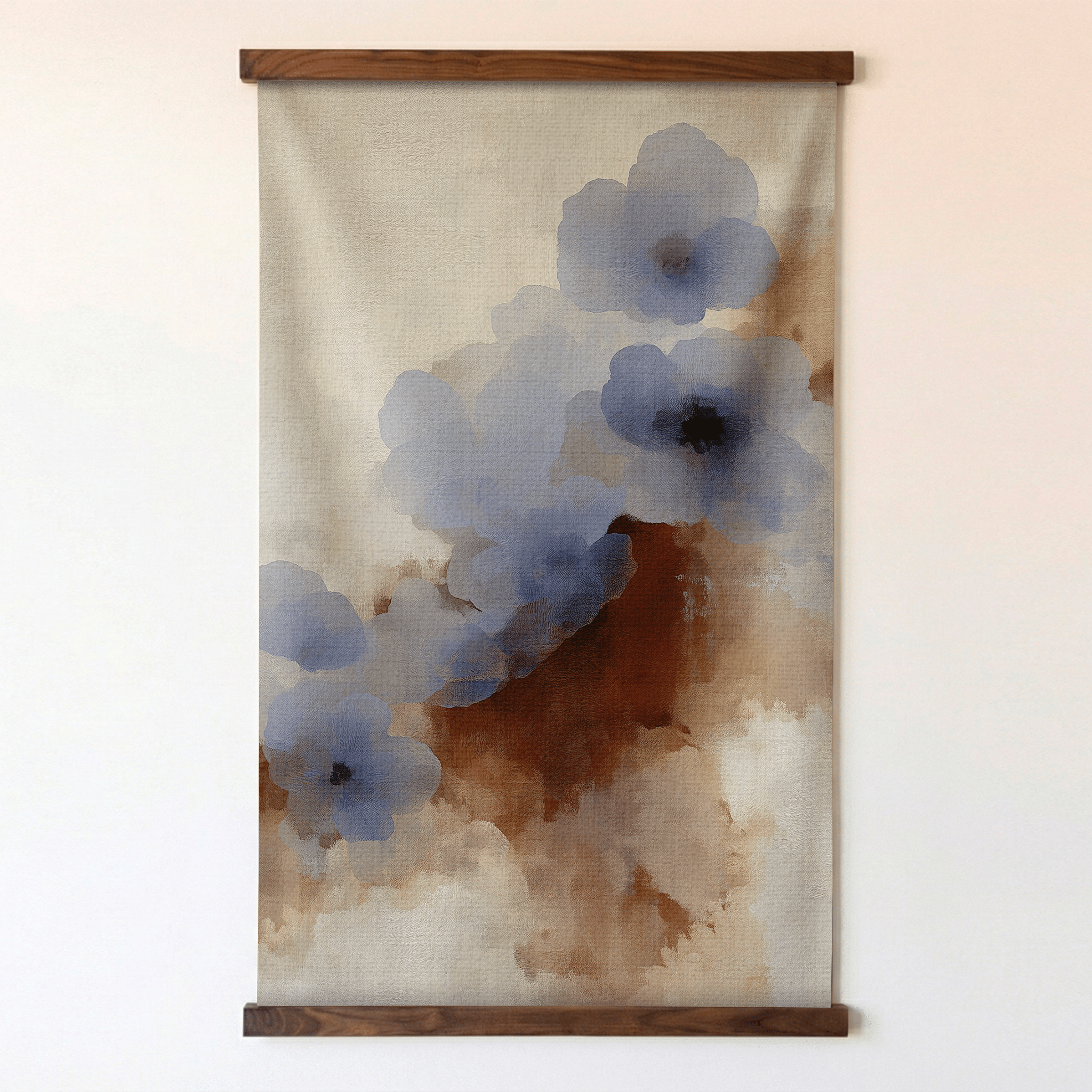 Blue Bloom Drift - Tapestry - Painted Paper