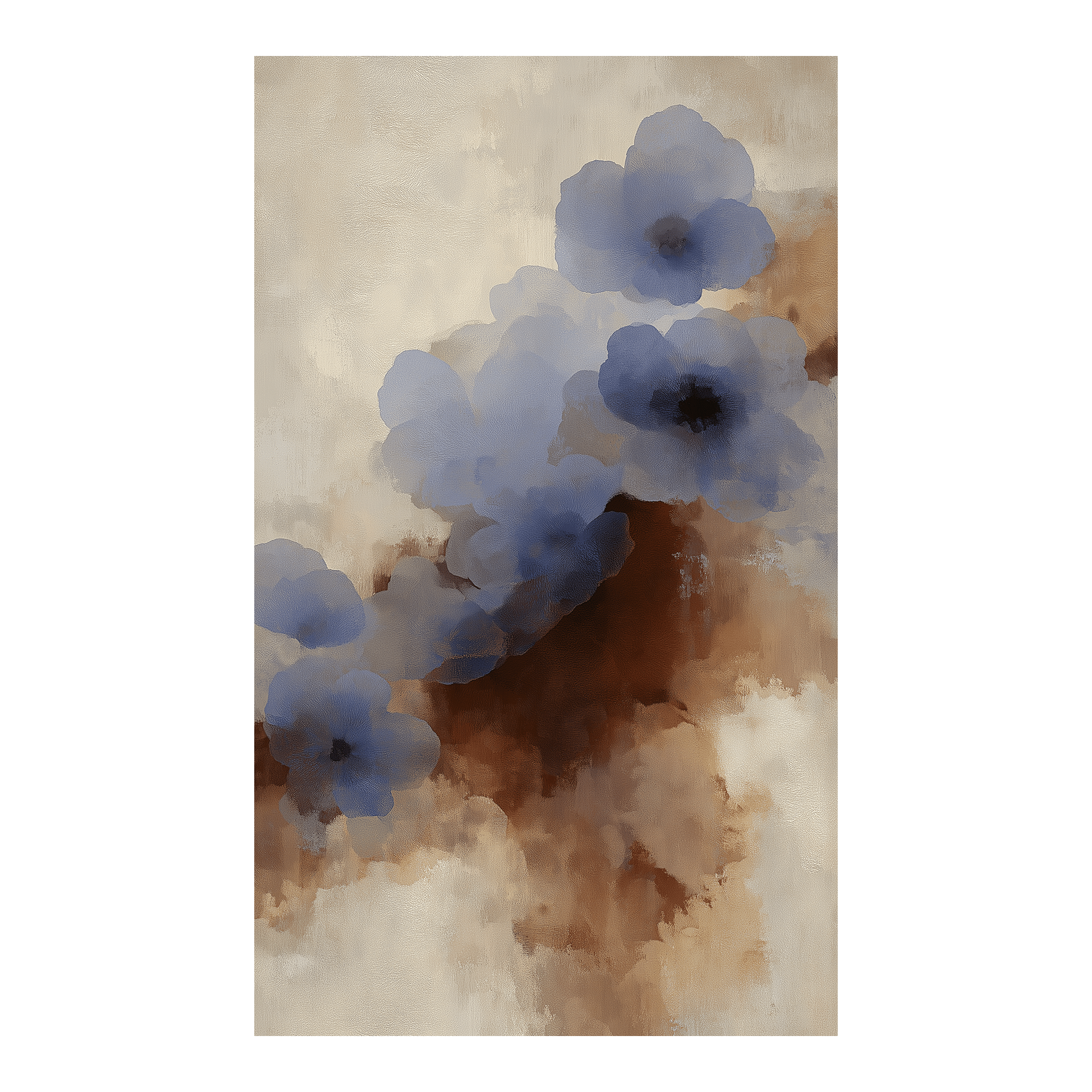 Blue Bloom Drift - Tapestry - Painted Paper