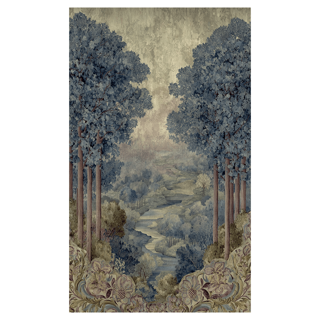 Blue Canopy Valley - Tapestry - Painted Paper