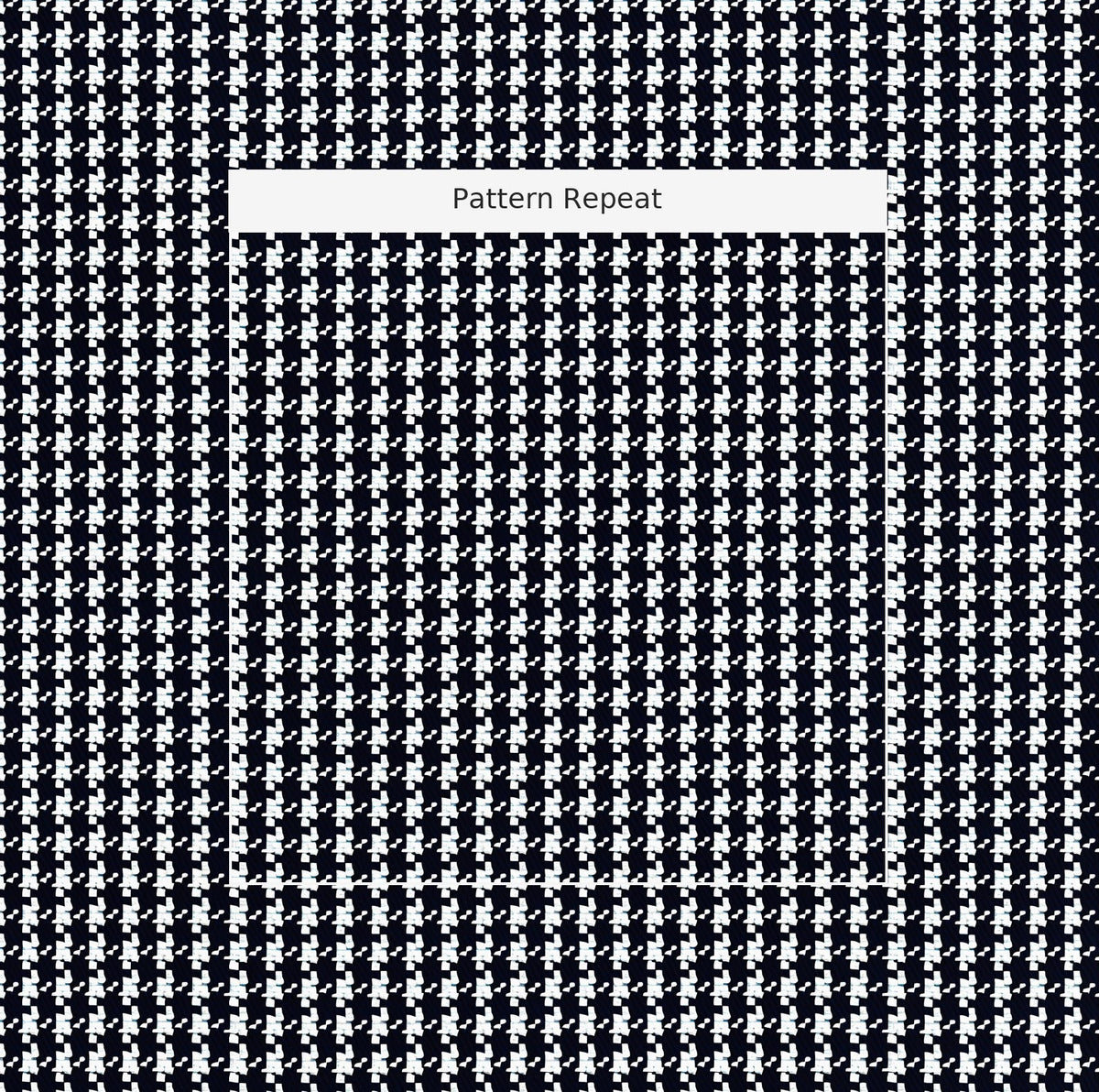 Blue Houndstooth - Fabric - Painted Paper