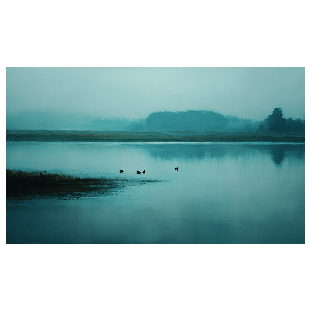 Blue Lakeside - Tapestry - Painted Paper