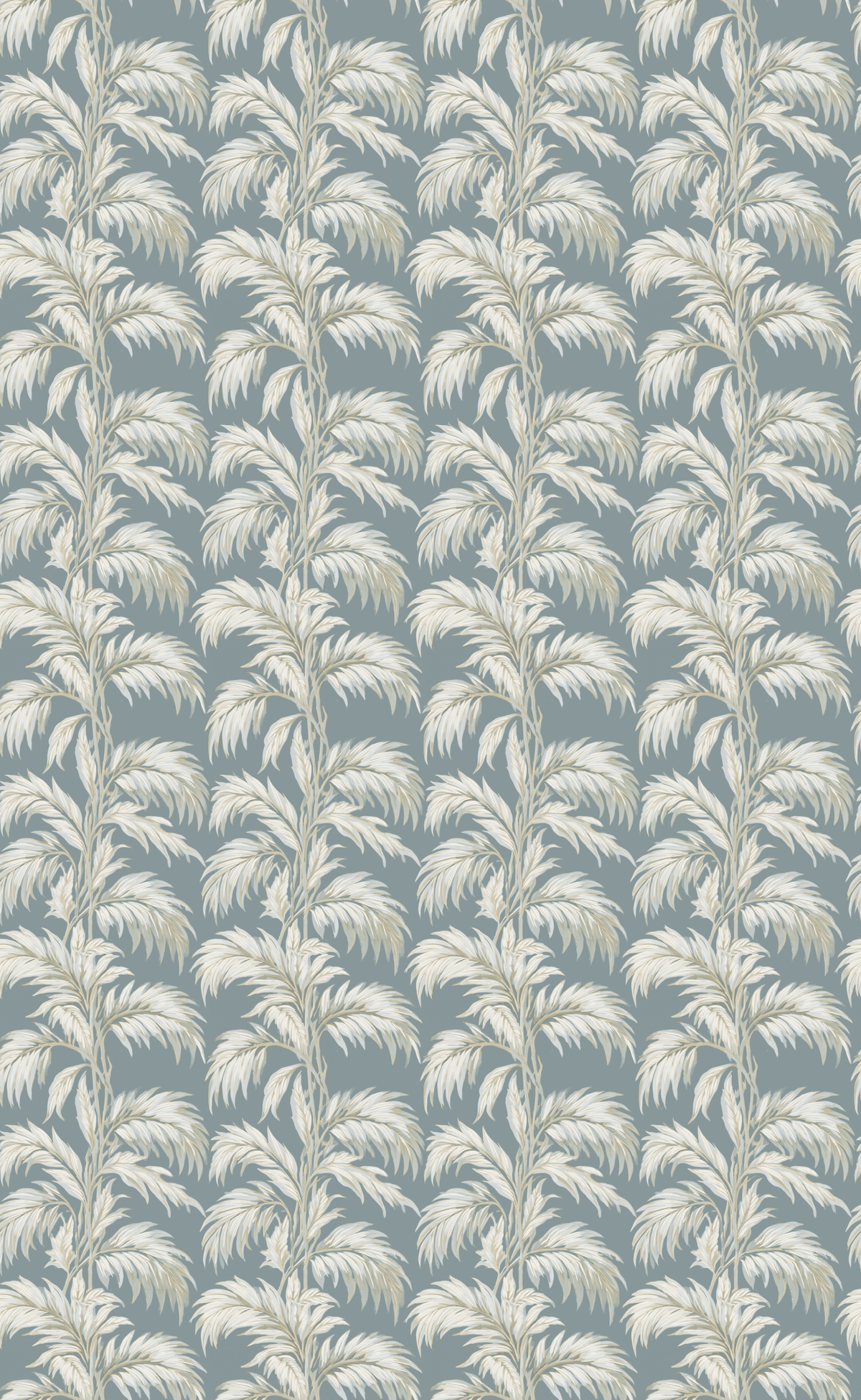 Blue Leaf - Wall Mural - Painted Paper