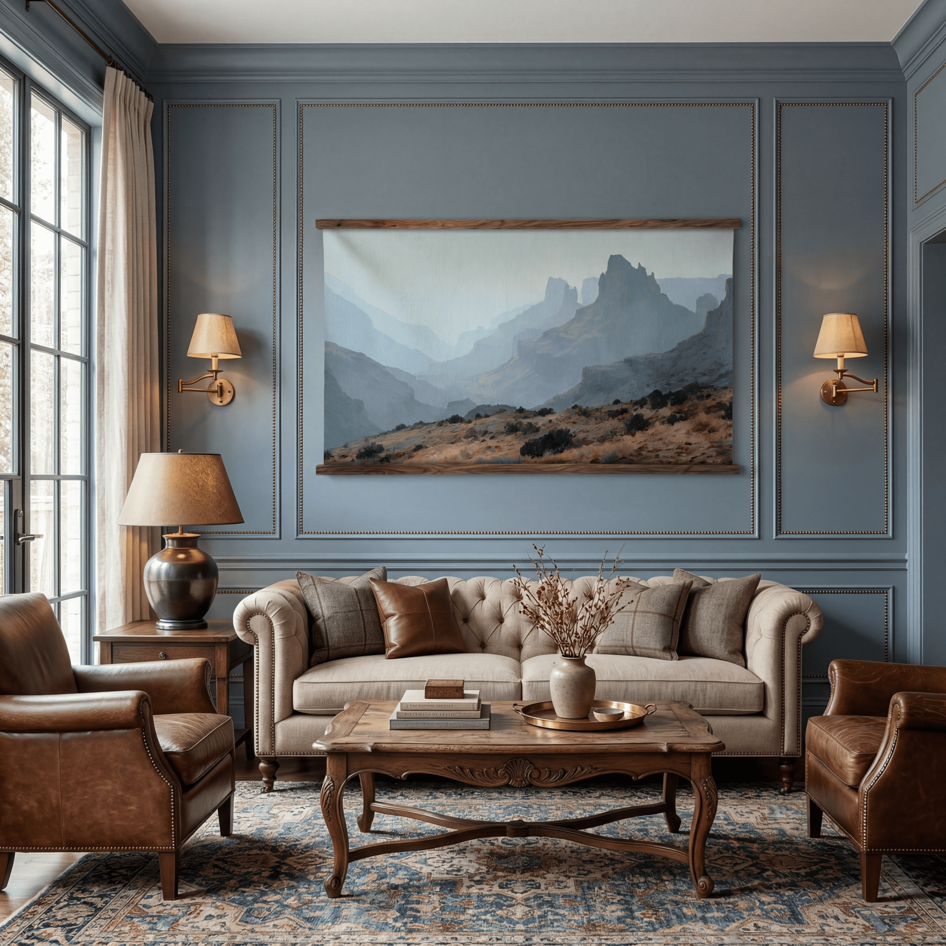 Blue Mesa - Tapestry - Painted Paper