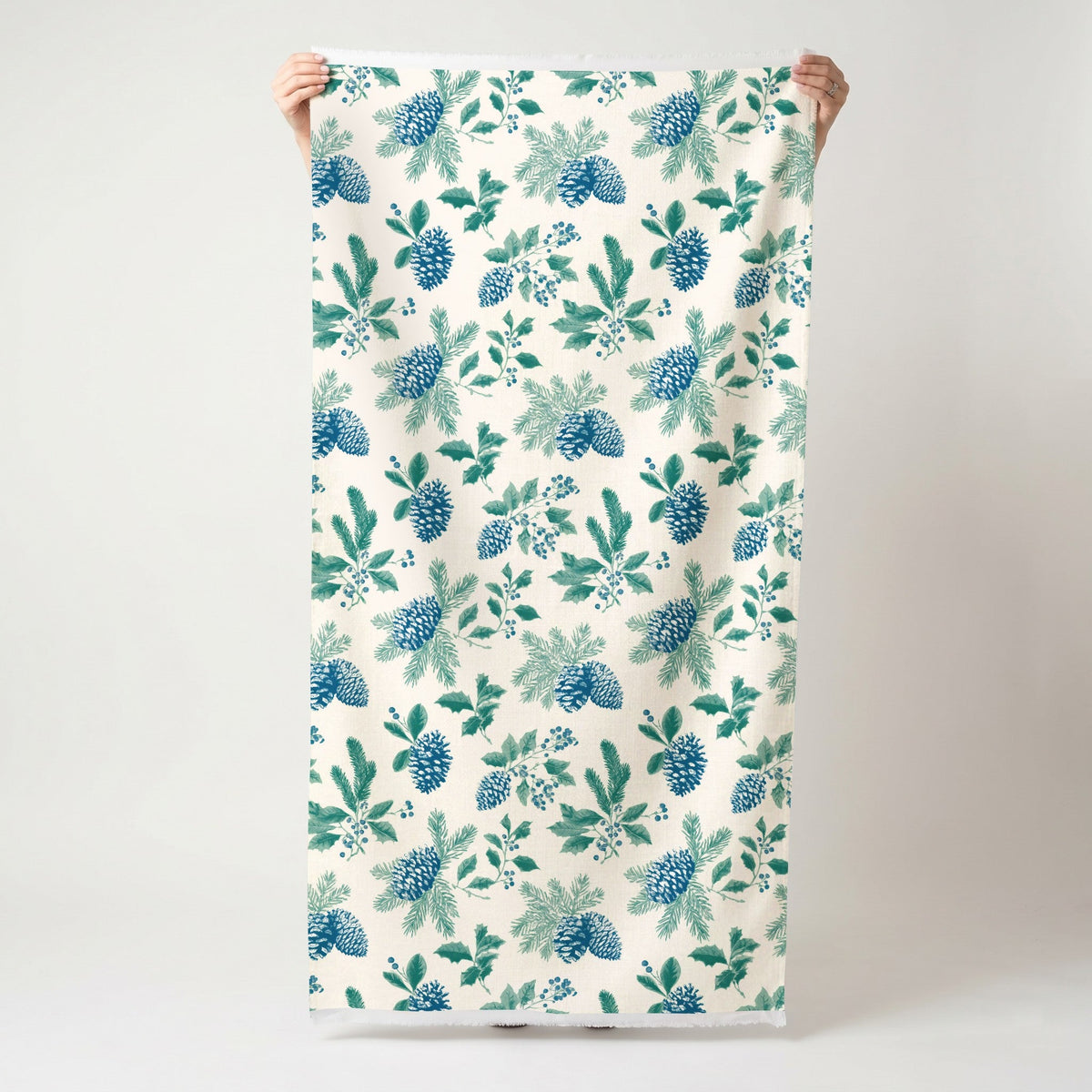 Blue Spruce - Fabric - Painted Paper