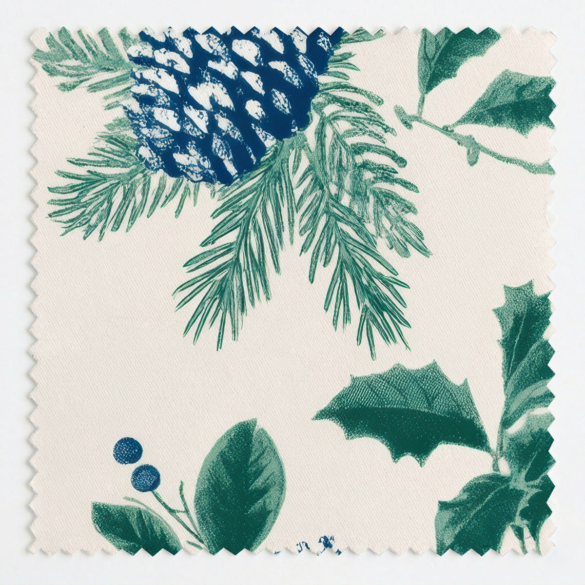 Blue Spruce - Fabric - Painted Paper