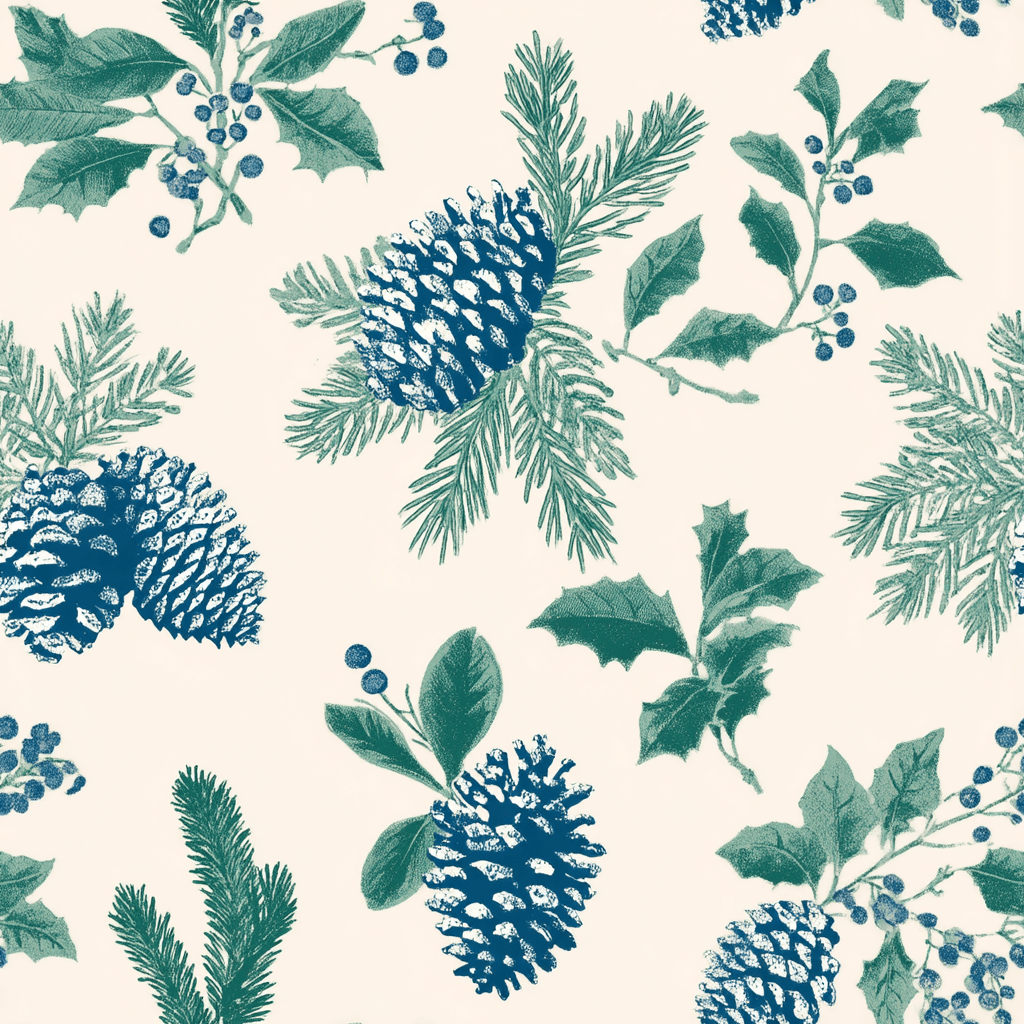 Blue Spruce Wallpaper - Painted Paper