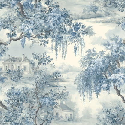 Blue Willow Wallpaper - Painted Paper